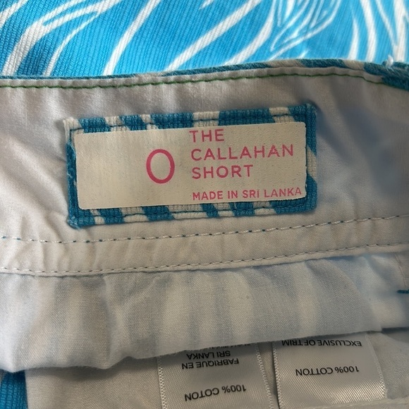 Lilly Pulitzer Callahan Short Resort White Joe Fish Blue Shorts Sz 0 - Picture 12 of 14